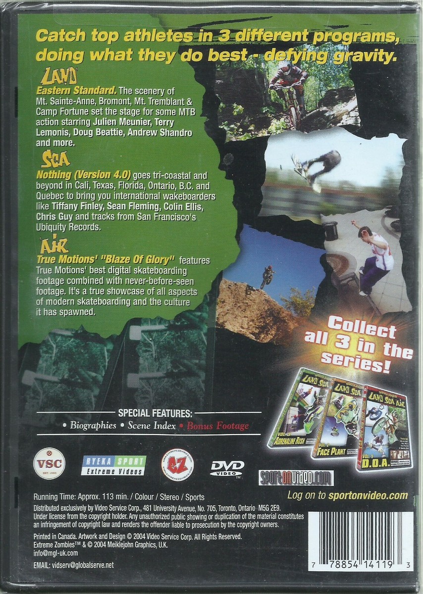Extreme Zombies: Land Sea Air Vol. 3 - Adrenaline Rush (DVD, 2004