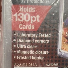Ultra Pro Card Holder Case 130PT UV One-Tough Magnetic 5 Pk 15108-UV