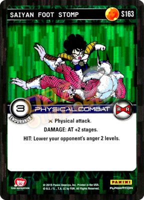 DBZ Dragon Ball Z TCG Panini Evolution S163 Saiyan Foot Stomp Foil