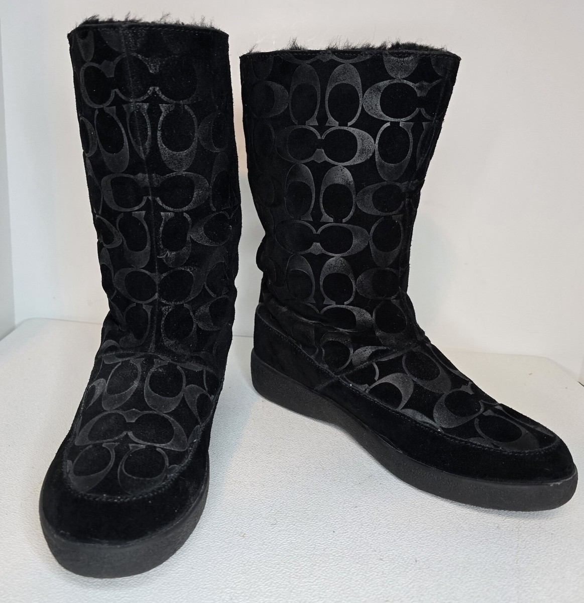 Rain Boots Coach Thelma Boots Mid Calf Botas Coach Negras Coach - Main Image