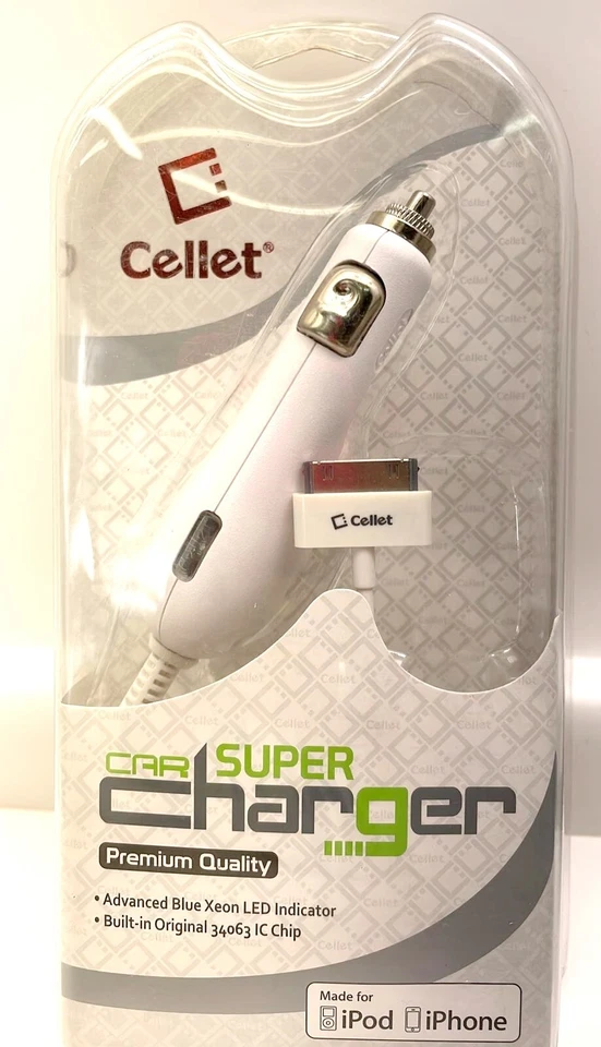 Cellet Car Super Charger for iPod/iPhone, White - Image 2 of 4