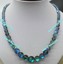 New Gray Rainbow Moonstone Round Gemstone Necklace – 18 Inch, 6-12mm Stones, 925 Silver