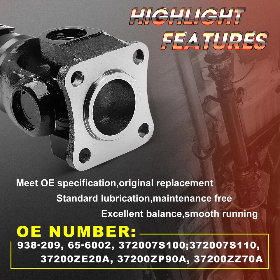 Front Driveshaft Prop Shaft Assembly Fits Nissan Armada Frontier Suzuki 4WD AWD - Изображение 3 из 4