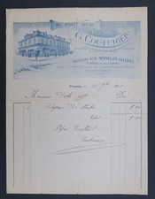 Facture AU PONT NEUF Fécamp COUTURIER 1901 old bill Rechnung fattura