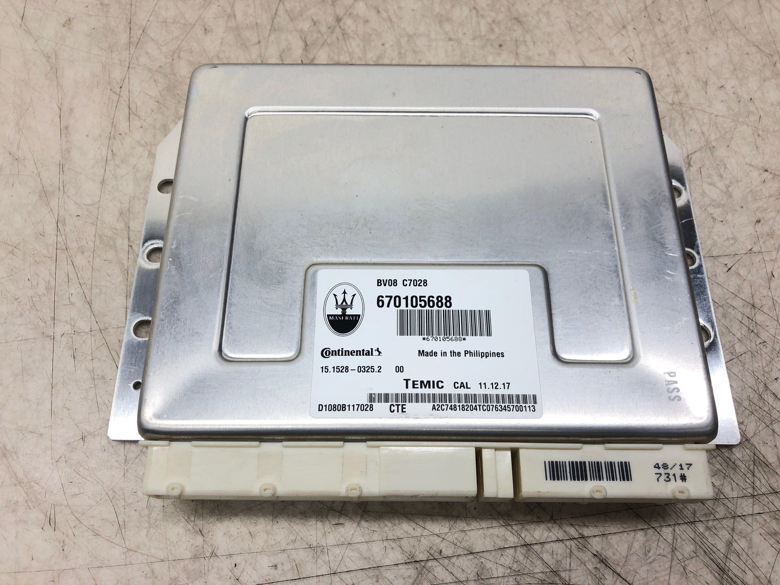 2017-2022 MASERATI LEVANTE SUSPENSION CONTROL MODULE 670105688 OEM