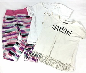 FabKids-Leggings-Tops-Size-L-8-10-Pink-Multi-Dreamer-Fringe-C-039-Est-La-Vie