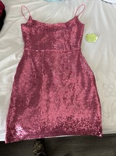 Hot Pink Sequin Windsor Party Dress
