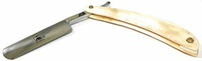 GBS Premium Shave Ready Carbon Steel Cut Throat Straight Faux Horn Ivory Razor