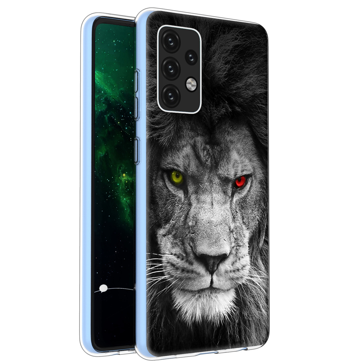 Immagine 6 - Custodia cover back case in TPU morbida Per samsung Galaxy A52 5G fantasia N1