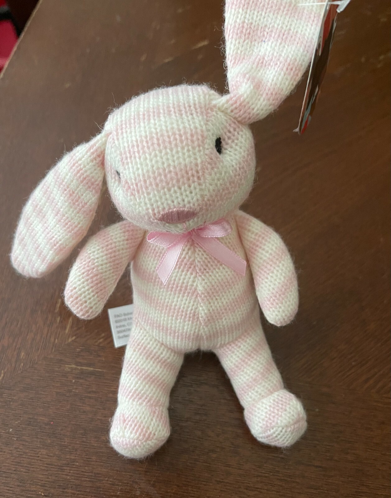 FAO Schwarz Pink Knit Bunny 4