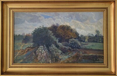 Oil painting. Hans Hempel(1888-1963): The shrubbery (1930)