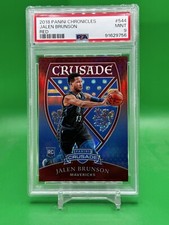 2018-19 Jalen Brunson Panini Crusade Rookie Red Prizm Holo /149 #544 RC PSA 9