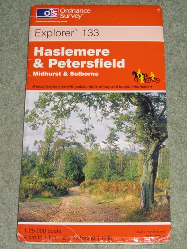 Ordnance Survey Explorer 1:25,000: Sheet 133 Haslemere & Petersfield - 1997