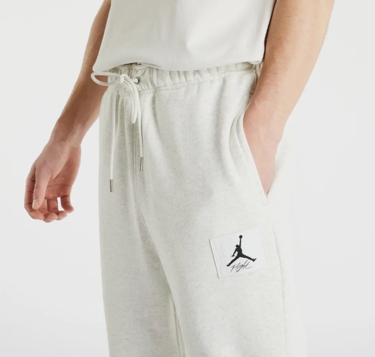 nike oatmeal tracksuit bottoms