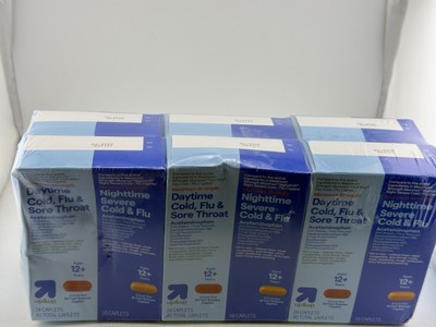 (6) Up & Up Cold & Flu Daytime Nightime  Caplets Acetaminophen 325mg  5/2026