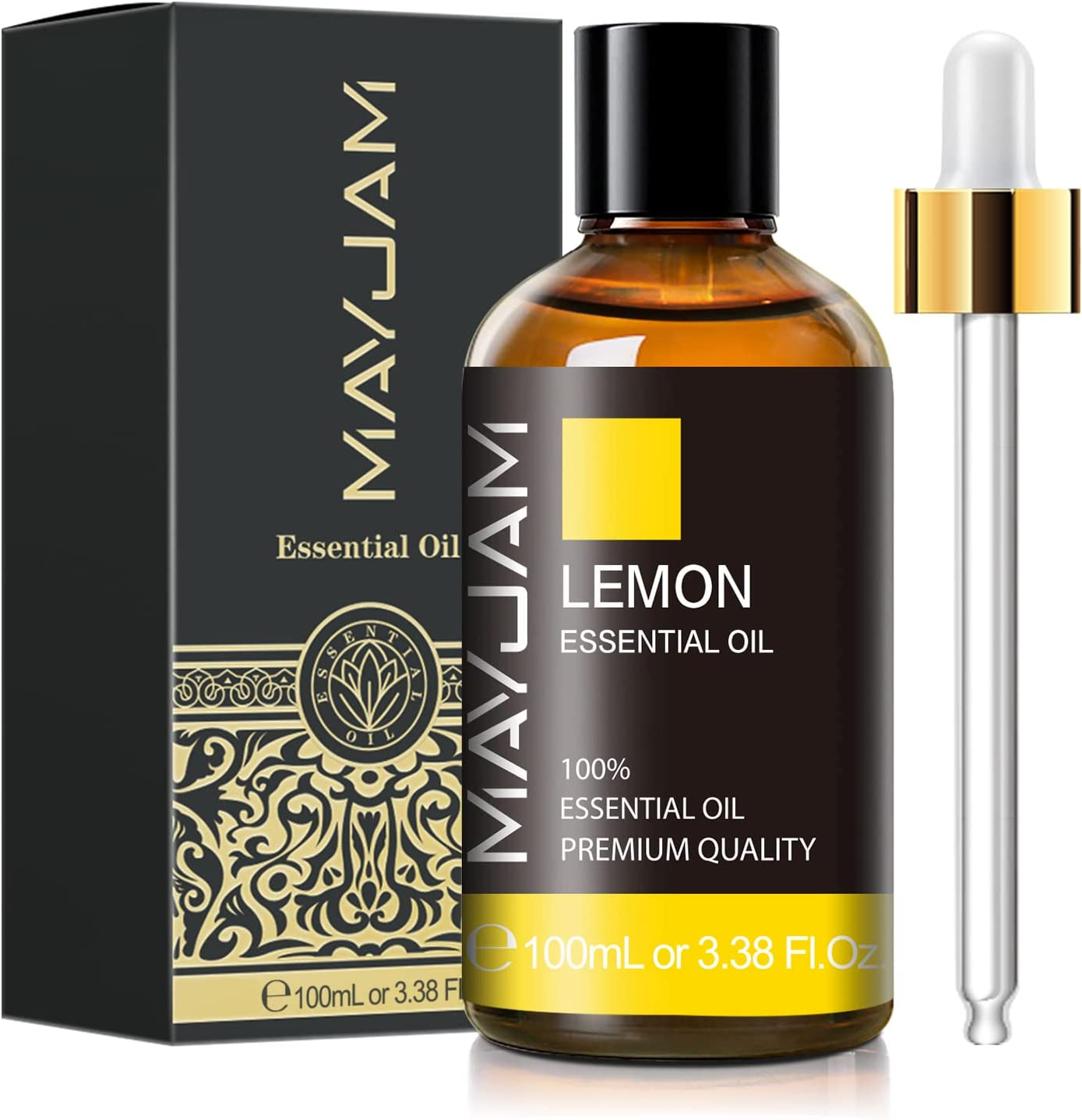 100ML/3.38FL.OZ Lemon Fragrance Oils with Glass Dropper, Essential Oils for Diff