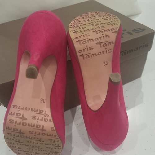 Tamaris Fuschia Pink Court Shoes Size 35 - Picture 8 of 8