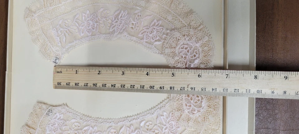 Lote de lenços, colarinho e bordado usados vintage bordado bordado - Imagem 3 de 4