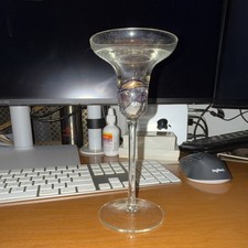 TGMG Hand Blown Romanian Clear Glass Martini Glass, Glossy Round Stemware