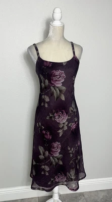 Jessica Howard Vtg Sleeveless Chiffon Midi Dress Floral Whimsigoth y2k Petite 4 - Image 1 of 4