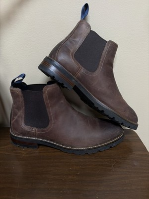 Florsheim Men's Brown Leather Gore Boots Slip Resistant Rubber Sole 9.5W