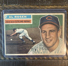 Topps 1956 Topps #35 Al Rosen Cleveland Indians White Back Base Set Card