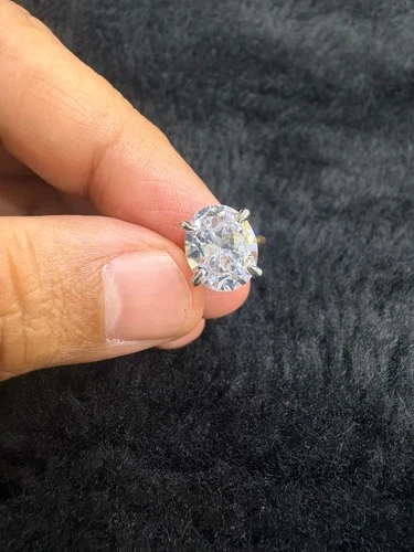 3Ct Oval Simulated Diamond  Halo Engagement Ring 14K  Yellow Gold Plated US 4