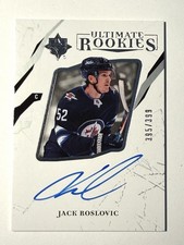 2017-18 UD Ultimate Rookies Auto JACK ROSLOVIC 395/399 Hard Signed Card# 58
