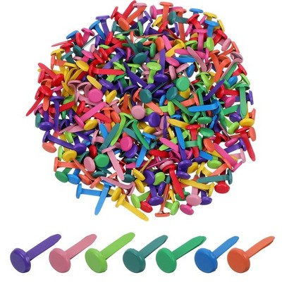 300 PCS Multicolor Split Pins Round Scrapbook Brads Paper Fastener 0.310.7 In