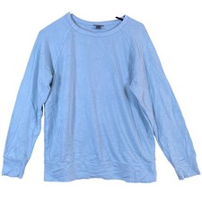 Eddie Bauer Womens Sweatshirt Blue Pullover Boat Neck Long Sleeve Stretch Small