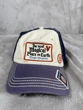 Disney Parks Magic Kingdom Blue Baseball Cap Snapback Retro by Junk Food