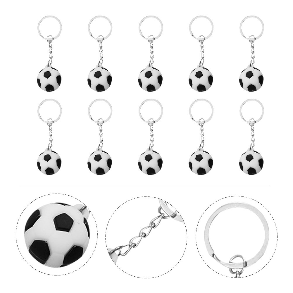 White Mini Football Key Ring Pendant for Backpack Hanging Durable ...