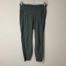 Janji Women's Run Everywhere Groundwork Knit Leggings Teal Blue Small