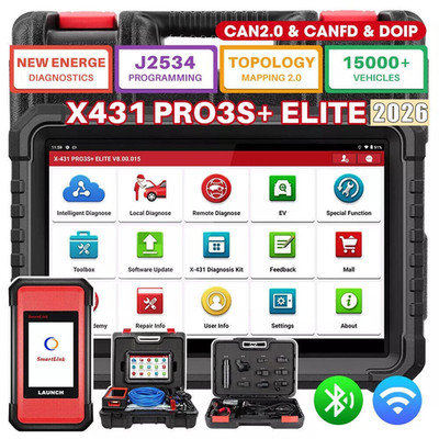 2026 LAUNCH X431 PRO3S+ ELITE PLUS+ J2534 Car Diagnostic Tool Programming Coding
