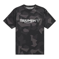 GENUINE TRIUMPH RAPID DRY CAMO T SHIRT BASE LAYER  BLACK MTSS26202