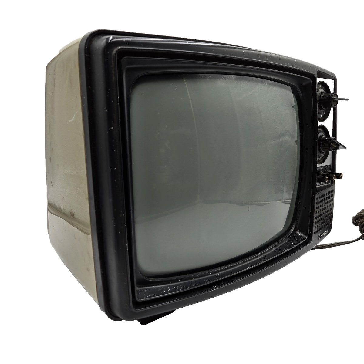 【希少品】1977年製 HITACHI TV アナログ 昭和レトロ Hitachi TV Television Transistor TV Model P-40 Vintage 1977 Tested
