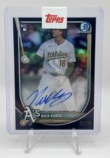 2025 Nick Kurtz Bowman Chrome  Rookie Auto True Black Parallel #CRA-NK 4/10
