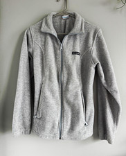 Columbia Women's Gray Full Zip Fleece Jacket w/ Zipped Pockets Size M
