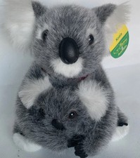 Uni Toys, Grey Kaola Mum & Baby Soft Toy With Tags