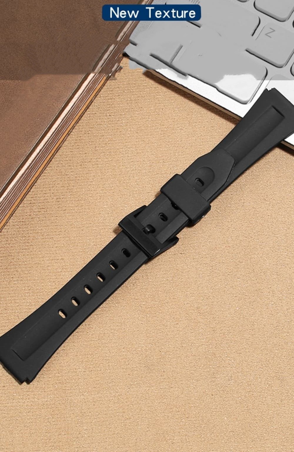 Premium Silicone Strap For Casio F-201W F-201WA DB-36 WS-300 Steel Buckle Band - Picture 7 of 20