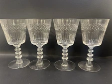 Vintage Woodstock by TIFFIN-FRANCISCAN Claret Wine / Water 6.25"  Set Of 4 G29