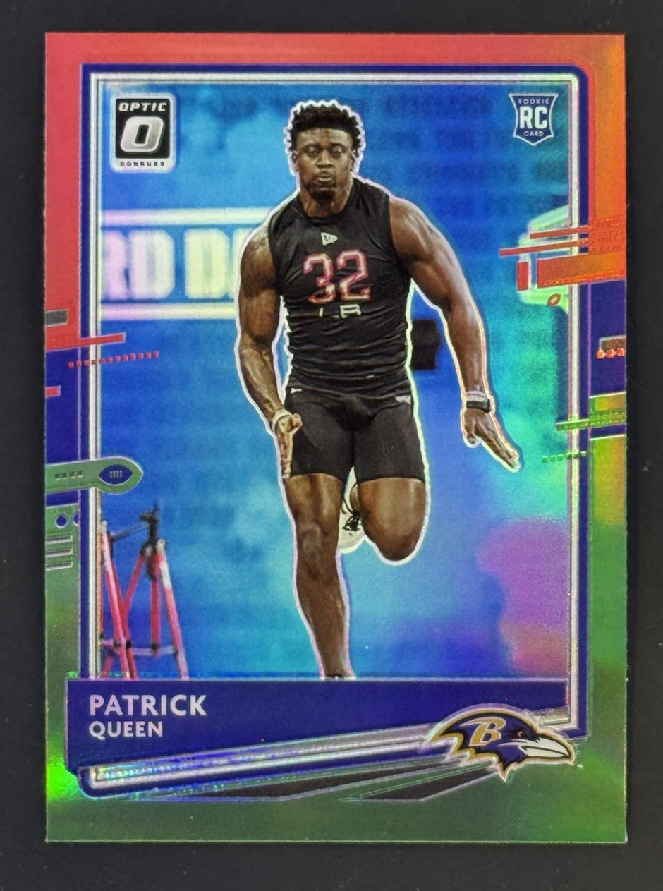 2020 Donruss - Rookie Patrick Queen #P-268 Optic Preview Red & Green Prizm