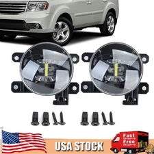 PAIR LED Front Bumper Fog Light Driving Lamp For Honda Pilot 2012-15 High Bright