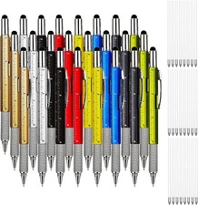 24 Pcs 6 in 1 Multitool Pen Gifts for Men Fathers Day, Christmas Gifts for Me
