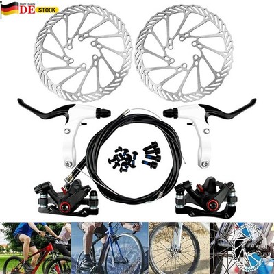 Fahrrad Scheibenbremse Set Mechanische Vorne Hinten MTB Bremse Bremsbeläge Kabel