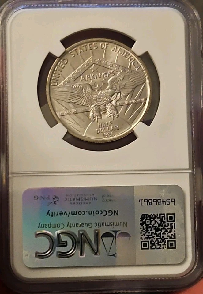 1936 ROBINSON COMMEMORATIVE HALF DOLLAR NGC CERTIFIED MS--66 - Image 3 of 4