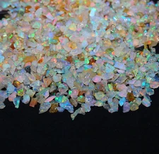 100 PCS Lot Natural Ethiopian Polished opal rough crystal raw opal 4/6 mm size