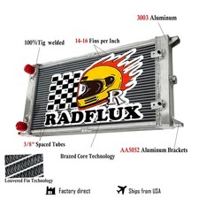 Cu633 Aluminum Radiator Fits Vw Volkswagen 1977-1982 Rabbit Pickup L4 1.7l 1.6l