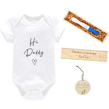 Surprise Pregnancy Announcements for Dad Pregnancy Test Keepsake Wooden Baby ...