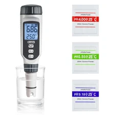 Dr.meter Digital Water pH Meter, 0.01 Resolution High Accuracy PH Testing Pen